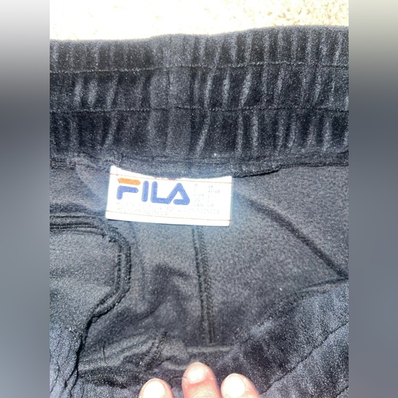 Fila Womens Small Black Velvet Sweatpants - Picture 2 of 3